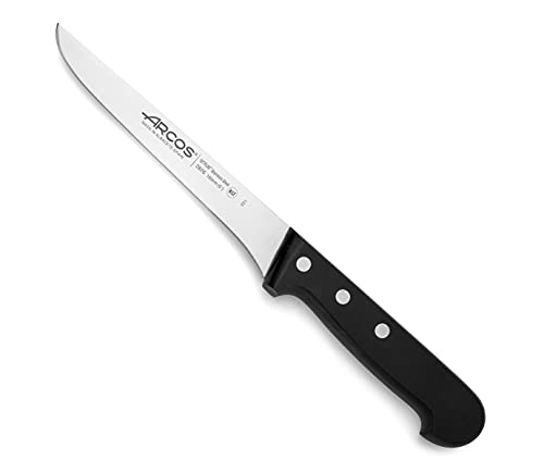 Arcos Serie Universal, Cuchillo Deshuesador, Hoja De Acero Inoxidable Nitrum 160 Mm, Mango De Polioximetileno, Pom Color Negro