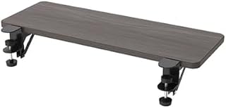 JFUNANQH Extensor ergonómico Plegable para Teclado Debajo del Escritorio, más Largo y Ancho, con Clip para Oficina y hogar (Nogal, 75 x 24 Pulgadas)