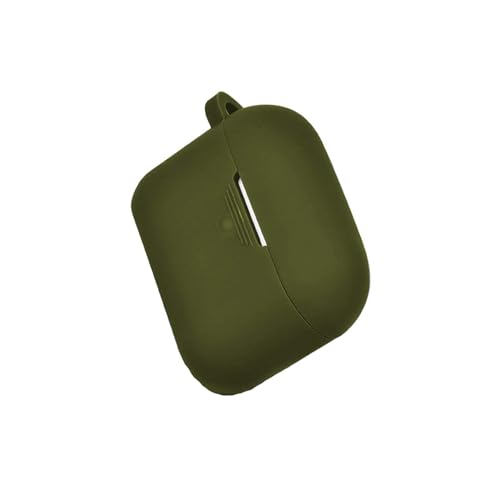 Image of GRIPP Rubon Silicone AirPods Carrying Case for AirPods Pro (1st Generation), Aluminium Carabiner Included, Shockproof 360 Protection, Wireless Charging Support, Durable & Stylish - Olive Green