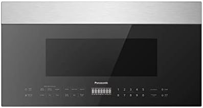Panasonic NN-SU158S 1.9 cu. ft. 1000W Over-the-Range Microwave Oven with Static Touch Control & Smoky Glass Design
