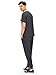 COZYFIT Scrubs for Men - 4 Pockets V-Neck Scrub Top and 7 Pockets Jogger Pants Mens Scrubs Set, Dark Grey, M, Tall