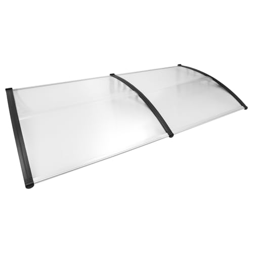 Front Door Canopy Outdoor Awning, 200 x 90cm, Waterproof Front Door Canopy, Outdoor Polycarbonate Door Awnings for Porch, Outdoor, Roof, Deck