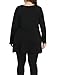 Shiaili Heather Plus Size Tunic Tops for Women Long Flowy Shirts for Leggings(Black, 3X)