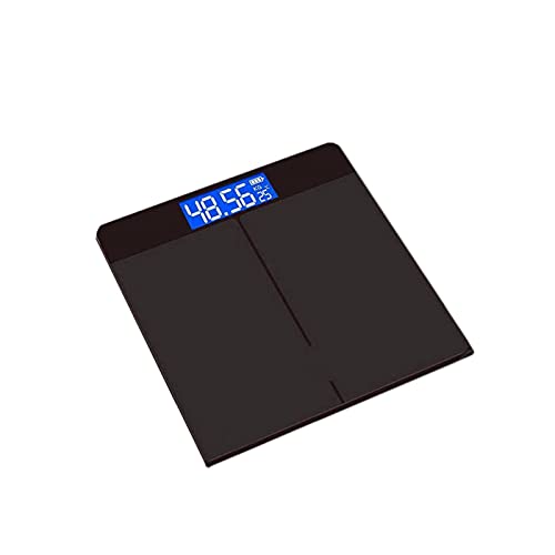 DDGURDH デジタルバスルームスケール ホット強化ガラス デジタル体重計 USB充電LCD バスルームスケール 体重計 体重計 体脂肪計 (ブラック(グレー))