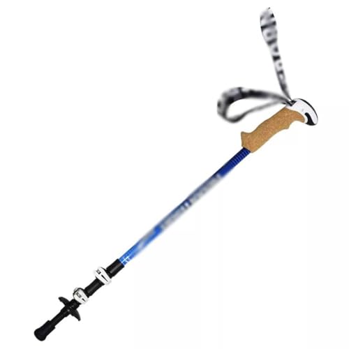 Telescopic Nordic Hiking Stick, Carbon Fiber Trekking Poles, Ultralight Mountaining Gear, Quick Locking(Blue Color)