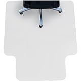 NINJA Easy Glide Office Chair Mat for Hardwood Floors, Strong Slip Resistant Under Desk Hard Wood Floor Protector, Stay in Place Plastic Computer Mats for Rolling Work Chairs, 32.5x48 Inch, Clear Lip