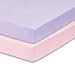 EVERYDAY KIDS 2-Pack Fitted Crib Sheets, 100% Soft Microfiber, Breathable and Hypoallergenic Baby Sheet, Fits Standard Size Crib Mattress 28in x 52in, Lavender Nursery Sheet and Pink Nursery Sheet