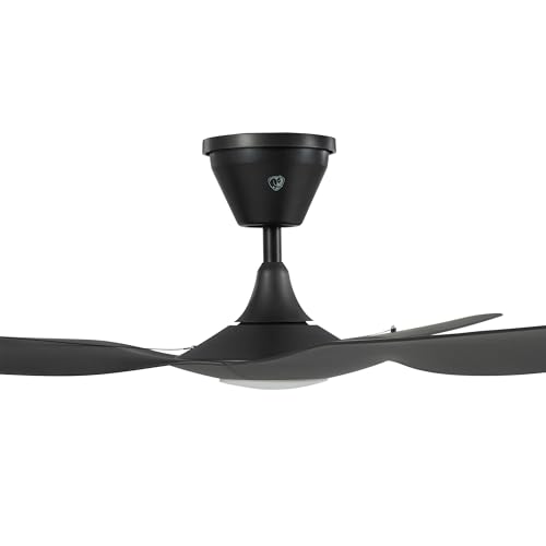Image of Big Ass Fans Haiku Coastal 60 inch Smart Outdoor Ceiling Fan with Remote for Indoor & Covered Patio, Coastal-Rated, Corrosion-Resistant, Matte Black