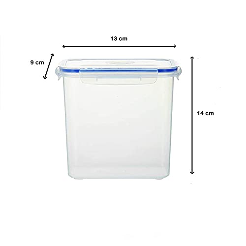 Image of Antorn Airtight Storage Container, Bpa Free Dry Food Containers For Fridge, Airtight Plastic Storage Container (1300Ml,Pack Of 4),Blue