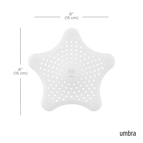 Umbra Starfish Drain Cover/Hair Catcher, White