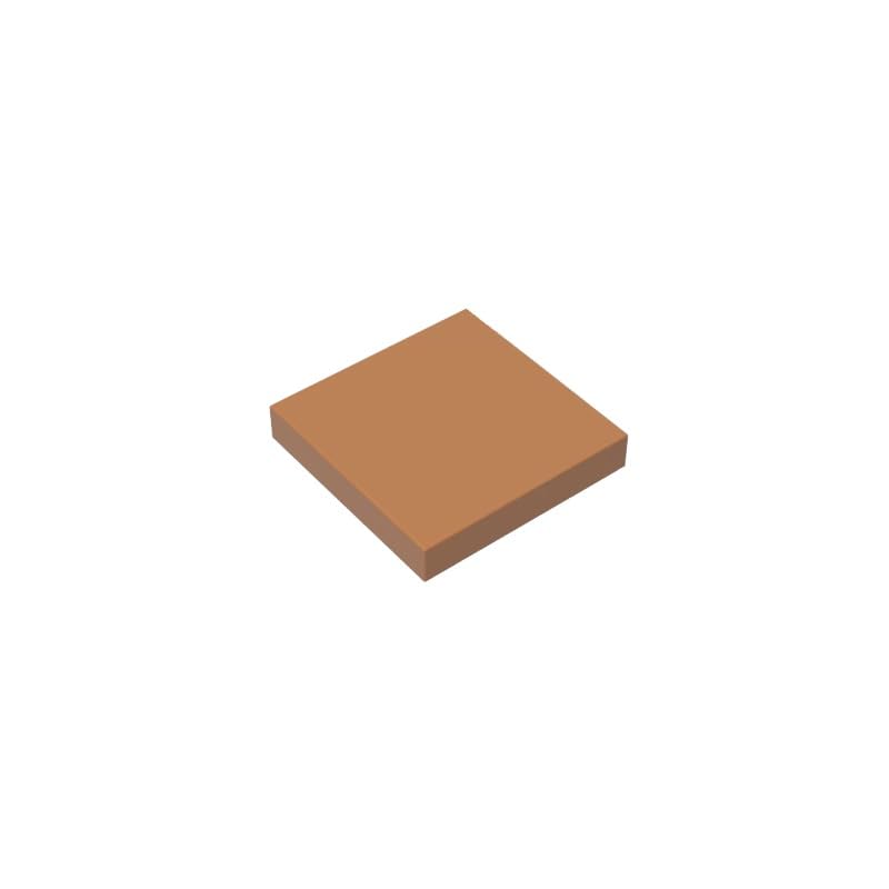 Gobricks 3068 Foundation Plate Tile 2x2 with Groove 50 Pieces GDS-561 Compatible with Lego Building Blocks Color:Medium Nougat โ image 1