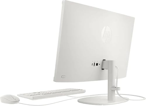 Image of HP 21.45 inch FHD All-in-One PC, Intel N200 Processor, 32GB DDR5 RAM, 1TB PCIe SSD, Bluetooth, WiFi 6, Super 6-in-1 DVD & Wired Keyboard & Mouse, Windows 11 Home, White