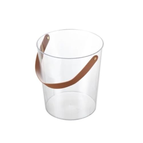 Cubitera para hielo transparente con mango de cuero apto para exterior 2