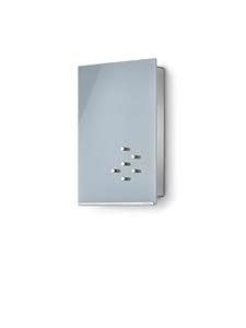 Blomus VELIO Schlüsselkasten Grau Glasmagnettafel