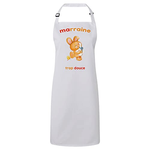 Tablier cuisine premium marraine de qualité supérieure au motif nounours