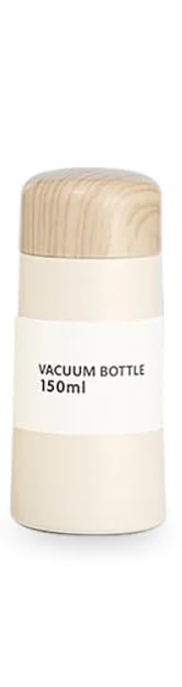 Prisma Collections 150ml and 250ml 304 Stainless Steel Thermos Cup Wood Grain Portable Pocket Vacuum Bottles Mini Coffee Mug with Tea Leak for Home Travel Outdoor (Color as per…