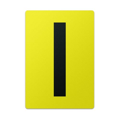 101SIGNCITY アルファベット アルファベット アルファベット I フロアステッカー (7インチ x 10インチ、2枚パック) ? 耐久性のある滑り止めビニール | UV&防水 | 剥がして貼るだけ | 残留物なし | 倉庫、設備、壁、レターマーカ