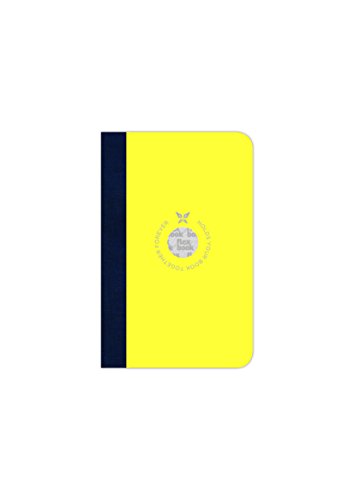 Image of FlexBook Smartbooks Notebook 160 Pages Ruled 9 x 14 cm Couverture Jaune /Dos Marine