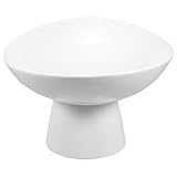 MUELODSIC Frutero de Cerámica Pedestal Bandeja Profunda para Postres y Frutas...