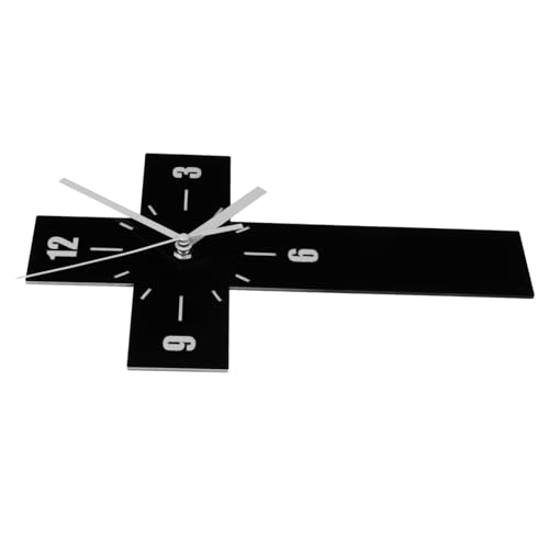 Cabilock Reloj de Pared Silencioso con Diseño Cruzado Decoración Moderna para Oficina y Salón para Hogar y Regalo