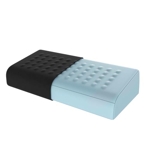 Orista Cooling Gel Memory Foam Footrest for Under Desk - India’s 1st Massage Textured Surface with Cooling Gel Foam- Orthopedic Support for Pain Relief & Improved Circulation - Washable Black Velvet