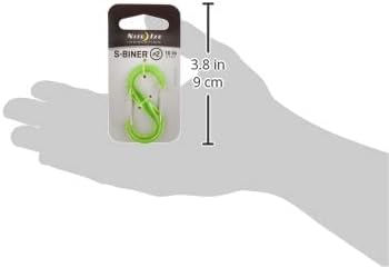 Nite Ize S-Biner Plastic Size-4 Double-Gated Carabiner, Lightweight Yet Strong, Transparent Lime