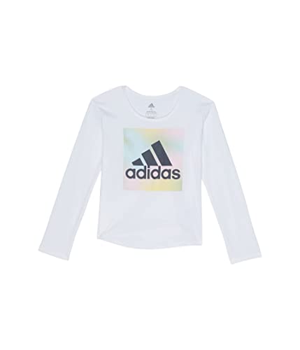 T-shirt Adidas fille 2 ans blanc imprimé rose haut sport manches longues enfant