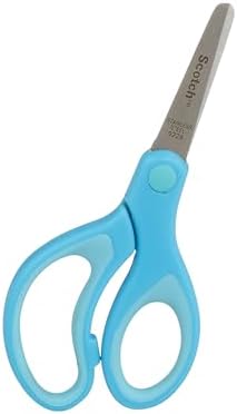 Scotch Kids Scissors, 12 Pack, Blunt, Stainless Steel, Soft Grip, Blue, 5" - 2