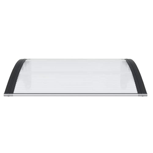 Auvent de porte d'entrée noir 80x75 cm avec marquise polycarbonate - 5