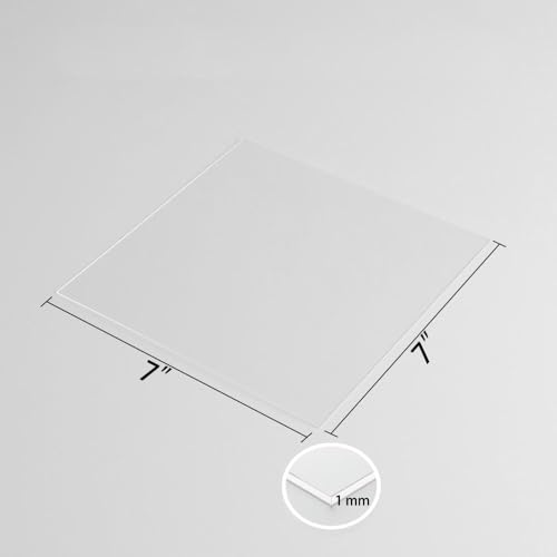Image of 10 Pack 7 inchx7 inchx0.04 inch(1mm) Thick Acrylic Sheets Transparent Plexiglass Panels with Protective Film for Picture Frame Art Design, DIY Craft, Signage, Display, and Home Projects (10, 7 inchx7 inch 1mm)