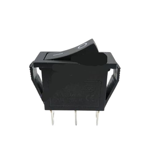 Interruptor KCD3 negro de 3 pines para reparar electrodomésticos y proyectos de bricolaje en casa