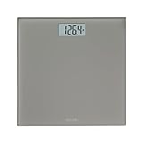 Taylor Digital Scales for Body Weight, Highly Accurate 350 LB Capacity Bathroom Scale, 11.0 x 11.0 Inch Durable Glass Platform, Battery Powered, Easy to Read, Gray