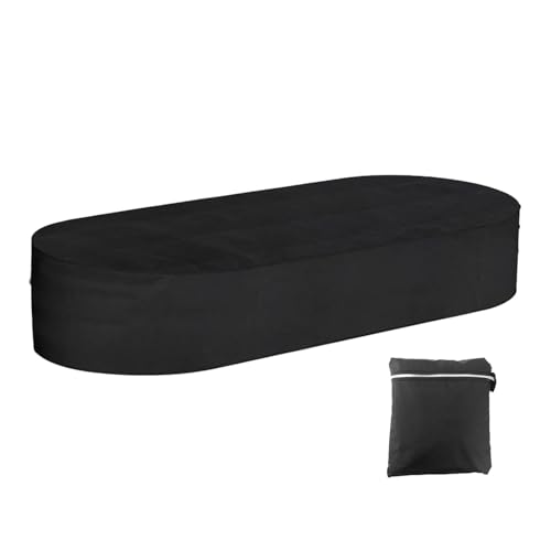 Cubiertas de natación para piscinas, cubierta de protección impermeable a prueba de polvo, tela Oxford 420D gruesa resistente a desgarros para patio al aire libre para piscina ovalada