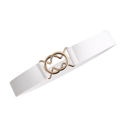 Stretchy Waist Belt, Elegant Alloy Buckle Comfortable Women Dress Waist Belt for Tops for Coats (#3)2