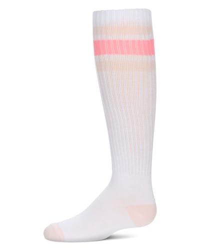 MeMoi Girls' Neon Stripe Knee High Socks3