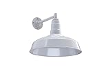 Steel Lighting Co. Gardena Barn Light | Outdoor Wall Mounted | 16" Dome | 11" Straight Arm | Farmhou