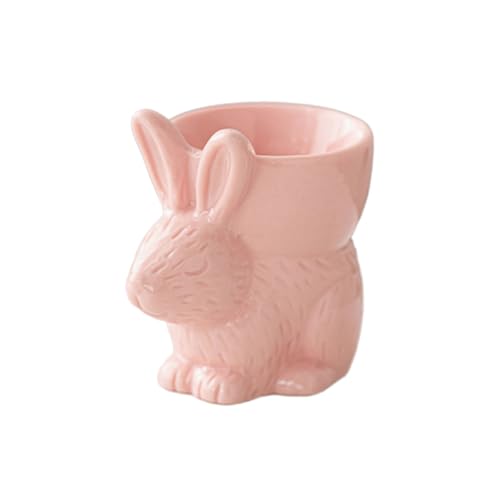 Montesy s Rabbits Shaped Eggs Cup Porcelain Ceramic Eggs Holder for Kids and Festives Table Decoration Party Supplies
