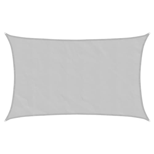 Voile d'ombrage 8x5 m gris clair étanche en polyester - 2