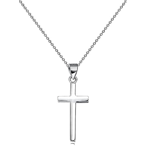 Sterling Silver Tiny Cross Pendant Necklace for Women Simple Cross Necklaces Birthday Gifts for Women Girl Fashion Jewelry Cover