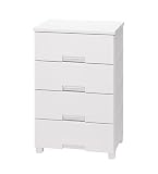 天馬 チェスト 完成品 フィッツチェスト 4段 タンス 幅55×奥行41×高さ85cm 特許取得済み 収納ケース 衣装ケース 日本製 再生材配合 サステナブル TSPP 【色 ホワイト】【型番 5504】