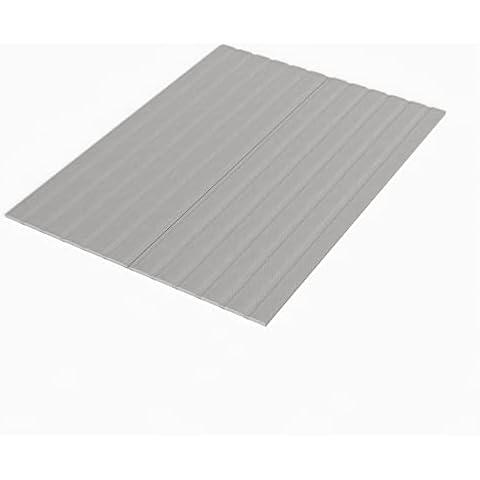 Mayton, 0.75-Inch Vertical Mattress Support Wooden Bunkie Board/Bed Slats with Cover, Queen, Grey Cover
