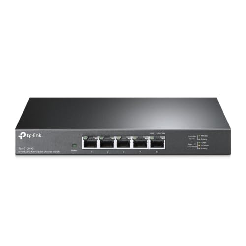 Image of TP-Link TL-SG105-M2, 5 Port Multi-Gigabit Unmanaged Network Switch | Ethernet Splitter, 2.5G Bandwidth, Plug & Play, Desktop /Wall-Mount, Fanless Metal Design