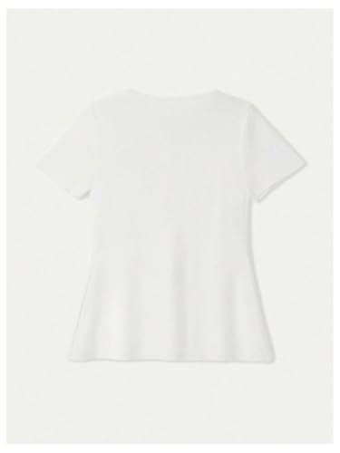 GORGLITTER Women's Short Sleeve Sweater Button Down Crew Neck Knit Cardigans Fashion Business Casual Outfits3