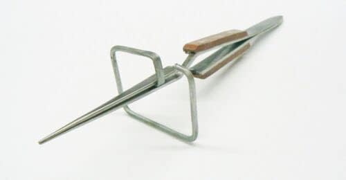 Fiber Grip Tweezers Cross Lock Self Closing W Stand Third Hand Jewelry Soldering by JTS