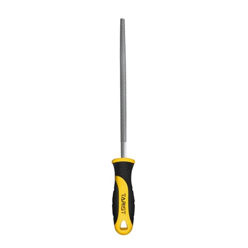 TARIST 8 inch Round Metal File Professional Carbon Steel rat tail file Tool Sharpener for Professionals and DIY (8 inch)