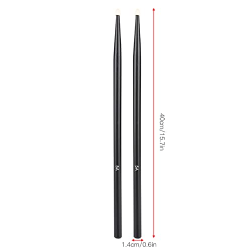 1 par de baquetas 5A para batería, accesorios musicales clásicos asequibles de madera de arce para percusión (Negro) miniatura 6