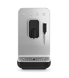 Smeg, Macchina da Caffè Espresso Automatica BCC12BLMEU, Lancia Vapore, Macinacaffè Integrato, Serbatoio 1,4L, Cassetto Raccogligocce Rimovibile,Dimensioni compatte,1350W, Nero