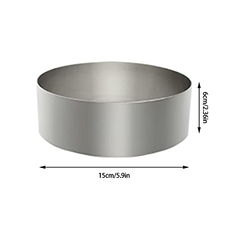 Anel de bolo de 3 unidades de aço inoxidável, 6/8/10 de polegada de cobertura de moldagem redonda Fo