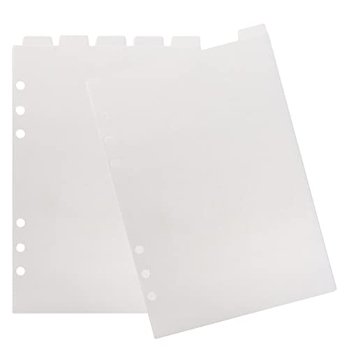 Intercalaires A5 transparents STOBOK à 6 trous pour organiseur et agenda