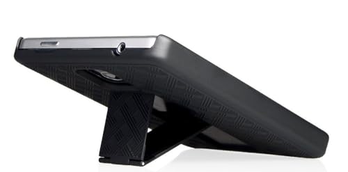 Nakedcellphone Case for AT&T BlackBerry Passport, Black Kickstand Case Slim Hard Shell Cover for AT&T BlackBerry Passport (SQW100-3)